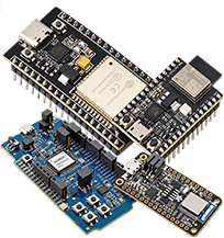 ESP32 and ESP8266 microcontrollers and dev kits